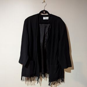 Vintage Wool Black Blazer / Coat